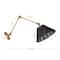 Hello Honey® 28.9" Adjustable Antique Brass Finish Wall Sconce with Black Rattan Shade